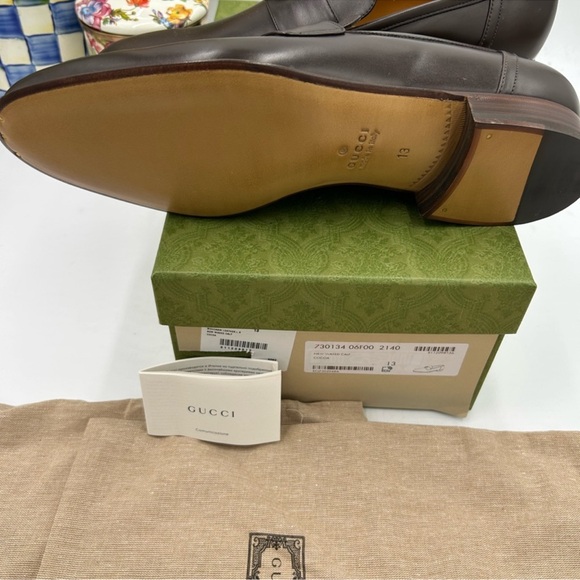 Men’s Gucci interlocking G leather loafer size 13 made in Italy - Picture 5 of 9